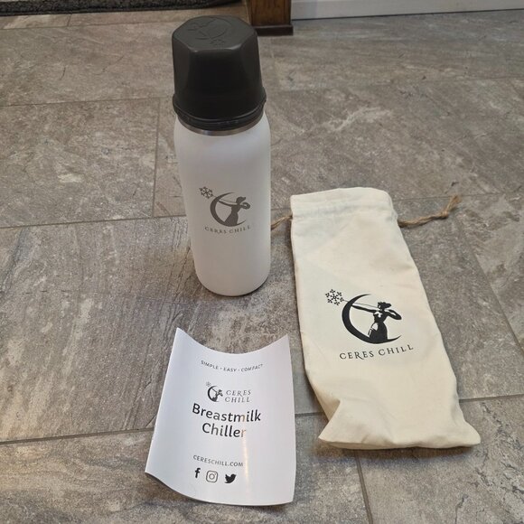 Ceres Chill Breastmilk White Chiller Bottle 32 oz Bpa Free Breast Milk Storage - Picture 1 of 2